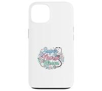 Carcasa para iPhone 13 Super Nurse Bloom Tema Médico Floral