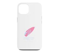 Carcasa para iPhone 13 Surf's Up Mano Dibujado Rosa Surfboard Ocean