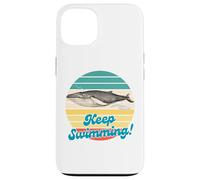 Carcasa para iPhone 13 Swimming Humpback Whale Retro Vintage Ocean Sunset Design