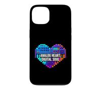 Carcasa para iPhone 13 Synth Music Producer Analog Heart Digital Soul