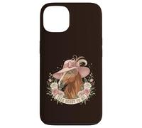 Carcasa para iPhone 13 Talk Derby To Me Funny Derby Caballo con Sombrero, Rosas y Encanto