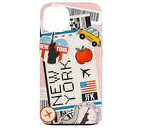 Carcasa para iPhone 13 Tarjeta de embarque de Viaje de Nueva York NYC JFK Adventure