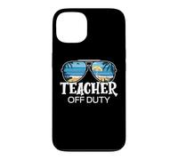 Carcasa para iPhone 13 Teacher Off Duty Gafas de Sol Palm Tree Beach Sunset