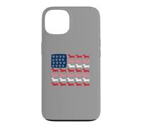 Carcasa para iPhone 13 Teckel Paws and Stripes Forever