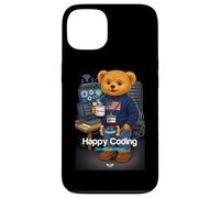 Carcasa para iPhone 13 Teddy Bear Happy Coding, Just a Boy Who Loves Coding