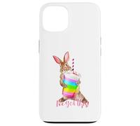 Carcasa para iPhone 13 Tengo Esta Linda Bebida de batido con Forma de arcoíris con Forma de Conejito Que es motivadora