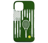 Carcasa para iPhone 13 Tenis us Bandera Estados Unidos América Pelota de Tenis Patriota Torneo