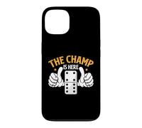 Carcasa para iPhone 13 The Champ Is Here Dominó King Domino Player Tile Lover