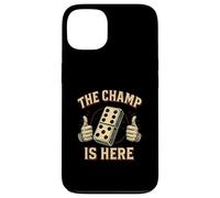 Carcasa para iPhone 13 The Champ Is Here Dominó King Domino Player Tile Lover
