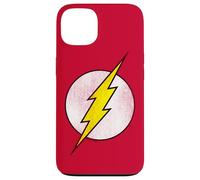 Carcasa para iPhone 13 The Flash Logo Distressed White & Yellow
