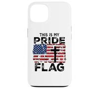 Carcasa para iPhone 13 This Is My Pride Flag Jesus Cross USA American 4 of July