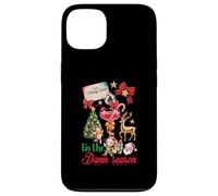Carcasa para iPhone 13 Tis The Damn Season Santa Reno Elfo Cóctel Navidad