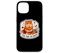 Carcasa para iPhone 13 Tis The Season Hámster Otoño Otoño Calabaza Especias Hojas