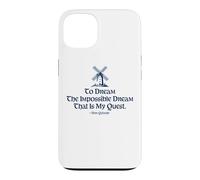 Carcasa para iPhone 13 To Dream The Impossible Dream Windmill Estampado Azul Marino