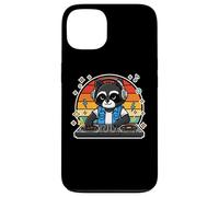 Carcasa para iPhone 13 Tocadiscos Retro DJ Raccoon para Mezclar música gráfica