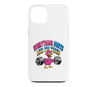 Carcasa para iPhone 13 Todo me Duele, Estoy Cansado, Divertido Pato de Gimnasio