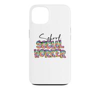 Carcasa para iPhone 13 Trabajador Social Escolar Tie Dye Apreciación Trabajo Social