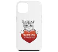Carcasa para iPhone 13 Trap Neuter Return (TNR) The Humane Solution, corazón de Gato, Amor