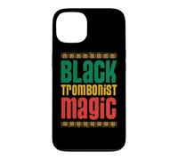 Carcasa para iPhone 13 Trombonista Negro Magia Estilo Tribal Africano Negro Orgulloso