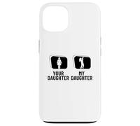 Carcasa para iPhone 13 Trompeta con Texto en inglés Your Daughter My Daughter Dad Mom Funny Trompet