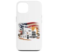 Carcasa para iPhone 13 Truck Driver Trucker Camiseta Hombre Papá Big Rig American