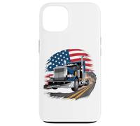 Carcasa para iPhone 13 Truck Driver Trucker Camiseta Hombre Papá Big Rig American
