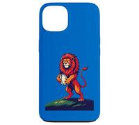Carcasa para iPhone 13 Un audaz león Rojo se Levanta desenfrenado