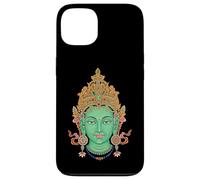 Carcasa para iPhone 13 Verde Tara Vajrayana Budismo Tibetano Diosa Budista