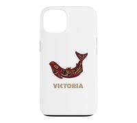Carcasa para iPhone 13 Victoria Columbia Británica Pescador Nativo Salmón BC Canadá