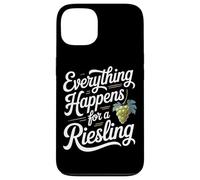 Carcasa para iPhone 13 Vino Diciendo Amante Vino Everything Happens For A Riesling