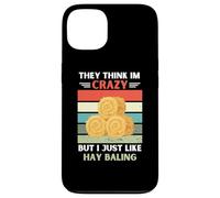 Carcasa para iPhone 13 Vintage Ellos piensan Que Estoy Loco Pero yo como el Amante de la Bala de heno