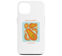 Carcasa para iPhone 13 Vintage Fruit Papaya Flower Botanical Cottagecore Fruit