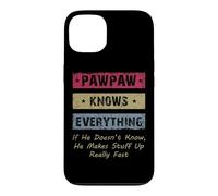 Carcasa para iPhone 13 Vintage Pawpaw Knows Everything Dad Father Father's Day