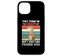 Carcasa para iPhone 13 Vintage Piensan Que Estoy Loco Pero me Gusta el Perro de la Pradera