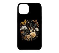 Carcasa para iPhone 13 Vintage Pressed Flowers Butterflies Floral Boho Wildflowers