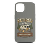Carcasa para iPhone 13 Vintage Retired RV Camping Camper Fishing Outdoors