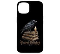 Carcasa para iPhone 13 Violent Delights Dark Academia Raven Leído Libro de Terror Gótico