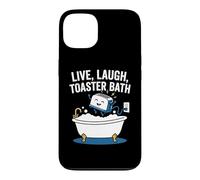 Carcasa para iPhone 13 Vivir, reír, Tostadora Baño -Fun Diciendo Novedad Sarcástica Meme