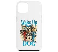 Carcasa para iPhone 13 Wake Up Dog Lover Canine Collage Pop Art Gráfico