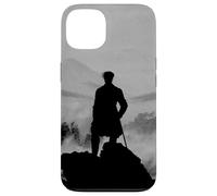 Carcasa para iPhone 13 Wanderer Above Sea of Fog Friedrich Arte Minimalizado