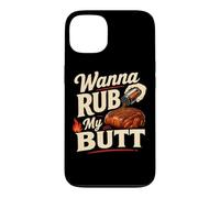 Carcasa para iPhone 13 Wanna Rub My Butt Funny BBQ Cerdo Shoulder Spice Rub