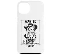 Carcasa para iPhone 13 Wanted for Rootin Most Definitely Tootin Cowboy Cat Farting
