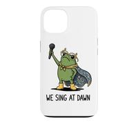 Carcasa para iPhone 13 We Sing At Dawn Frog Funny Frog Meme Cantante Vocalista
