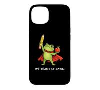 Carcasa para iPhone 13 We Teach at Dawn Funny Teacher Frog Back to School Men Women