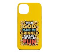 Carcasa para iPhone 13 When God Made Me Grinned This Will Be Fun Christian