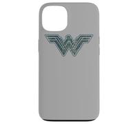 Carcasa para iPhone 13 Wonder Woman Movie Blue and Gold Geometric Pattern Logo