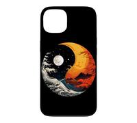 Carcasa para iPhone 13 Ying Yang Energía Meditación Acuarela Tai Chi Día y Noche