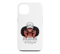 Carcasa para iPhone 13 Zodiac Cancer Inspired Afro Women White Grey Cap Black Girl