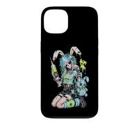 Carcasa para iPhone 13 Zombie Goth Bunny Esqueleto Chica EMO Kawaii Goth Chica