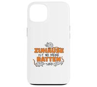 Carcasa para iPhone 13 Zuhause ist wo Meine Ratten Sind Rattenliebhaber